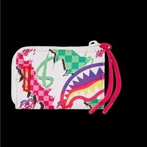 SPRAYGROUND Dreamy Technicolor Zipper Wallet /Card holder. The perfect size! NWT